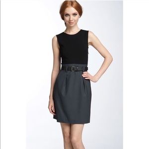 Theory Loraine Black and Gray Sleeveless Dress